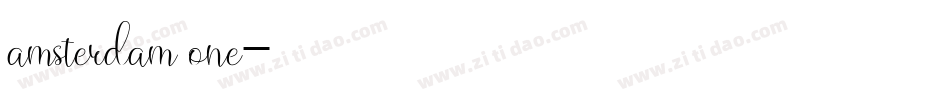 amsterdam one字体转换